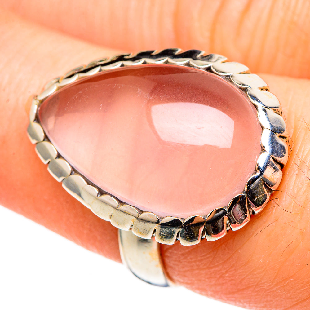 Rose Quartz Rings handcrafted by Ana Silver Co - RING99038