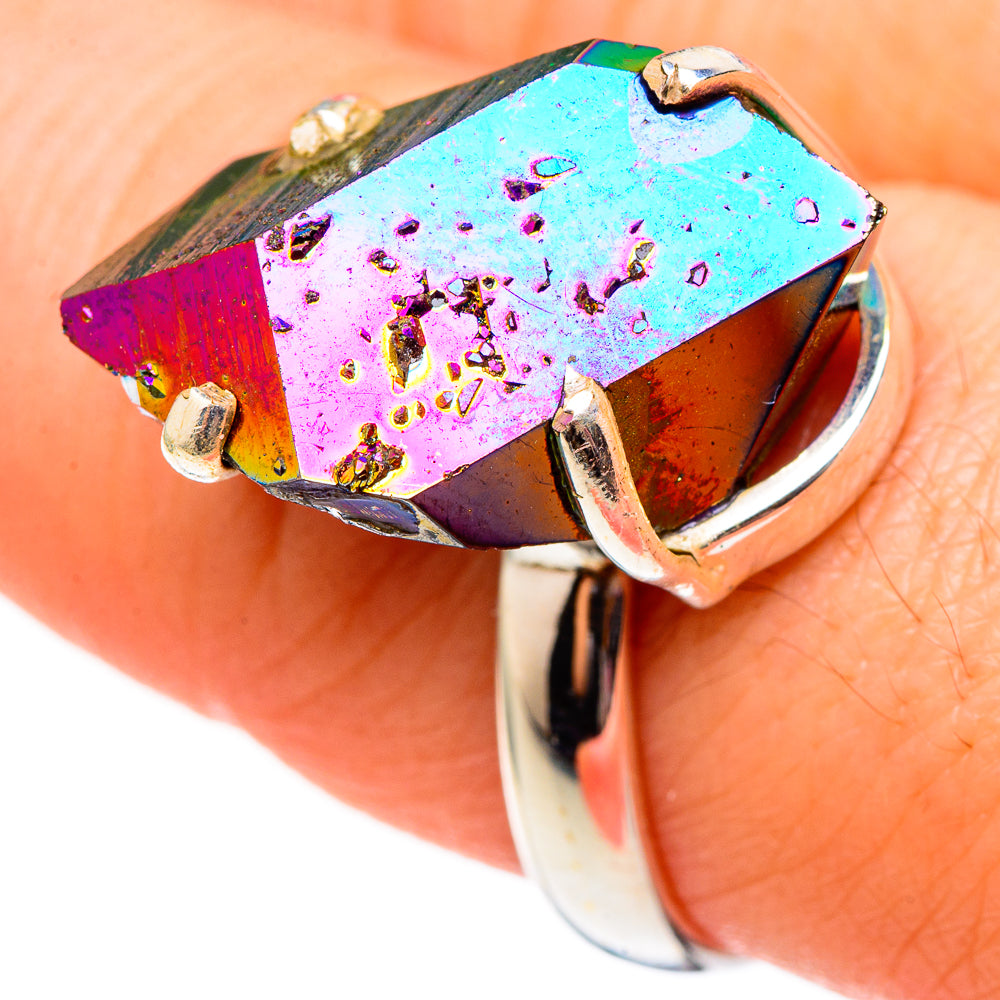 Titanium Sunshine Druzy Rings handcrafted by Ana Silver Co - RING99051