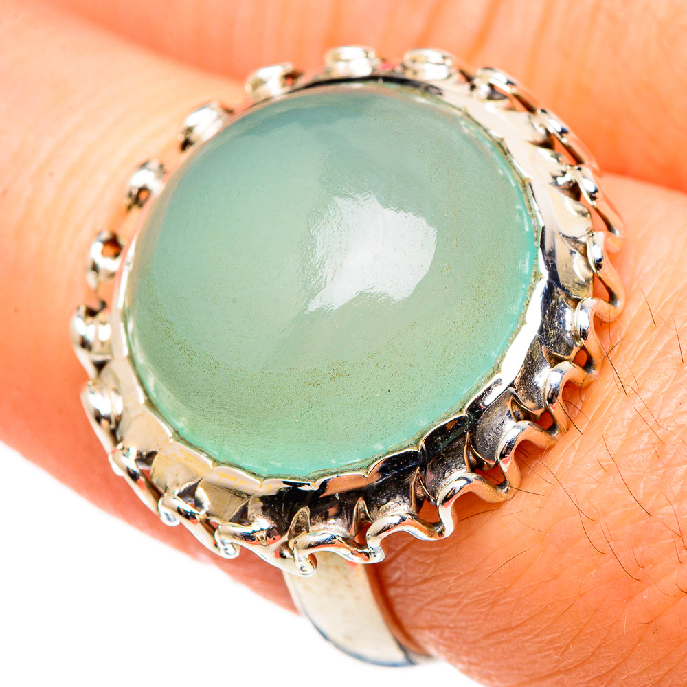 Aqua Chalcedony Rings handcrafted by Ana Silver Co - RING99060