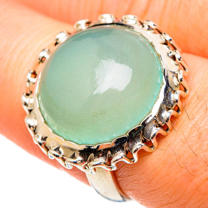 Aqua Chalcedony Rings handcrafted by Ana Silver Co - RING99060