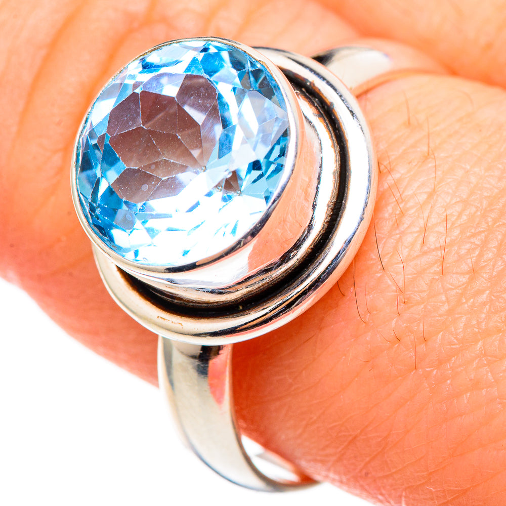 Blue Topaz Rings handcrafted by Ana Silver Co - RING99063