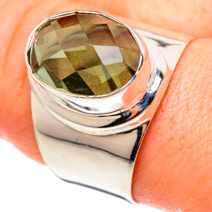 Green Amethyst Rings handcrafted by Ana Silver Co - RING99065