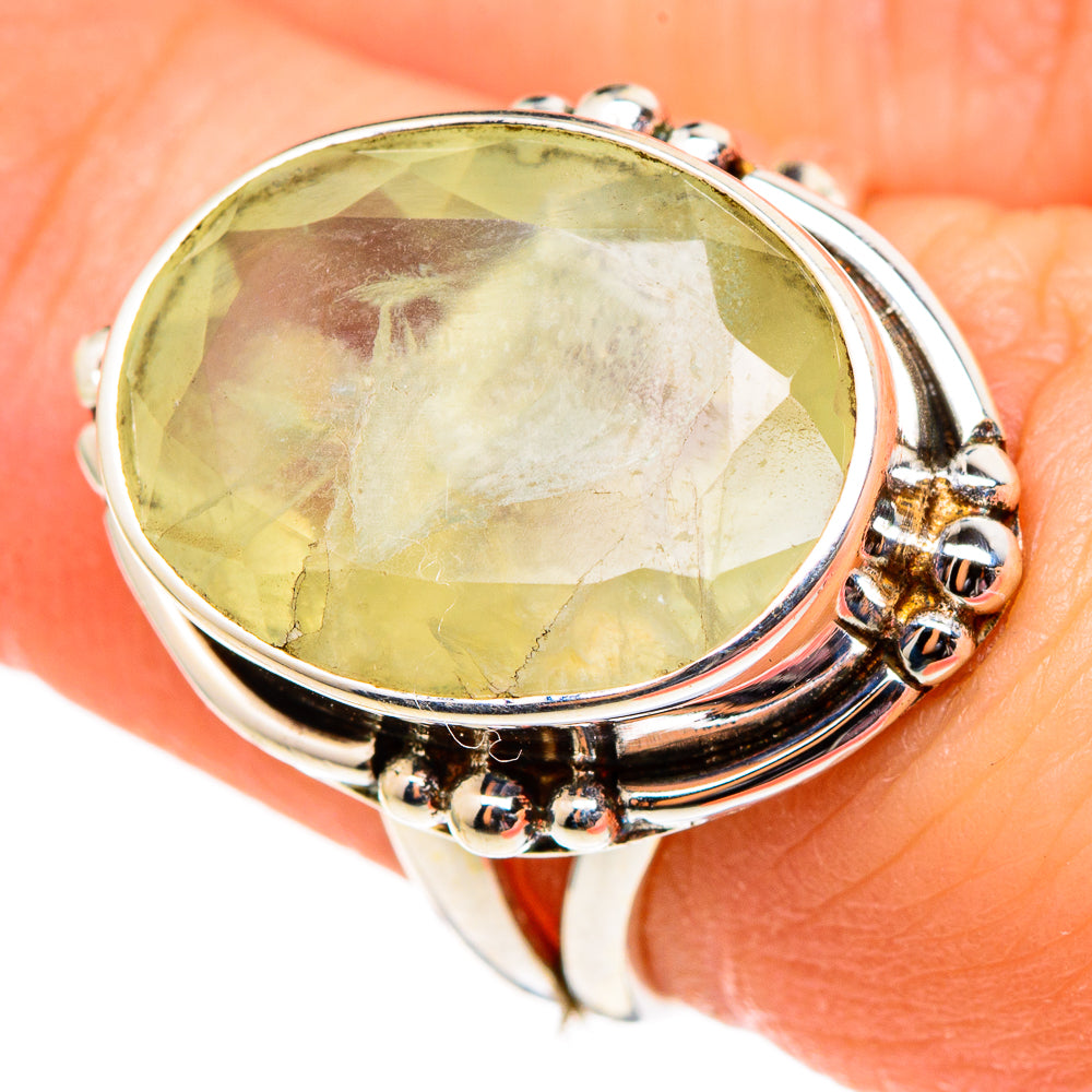 Prehnite Rings handcrafted by Ana Silver Co - RING99066