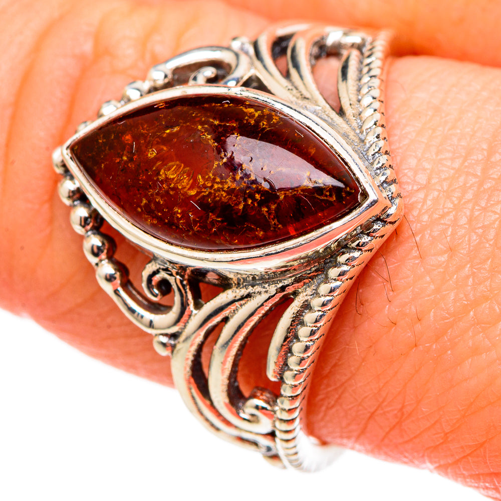 Baltic Amber Rings handcrafted by Ana Silver Co - RING99071