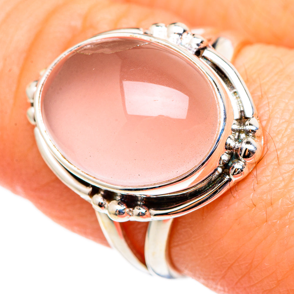 Rose Quartz Rings handcrafted by Ana Silver Co - RING99072