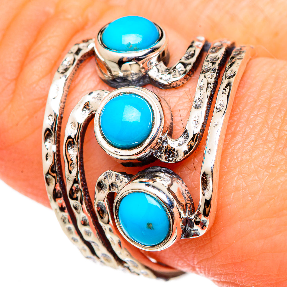 Sleeping Beauty Turquoise Rings handcrafted by Ana Silver Co - RING99097