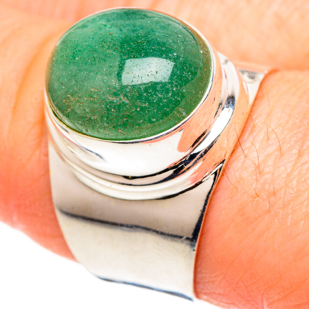Green Aventurine Rings handcrafted by Ana Silver Co - RING99101