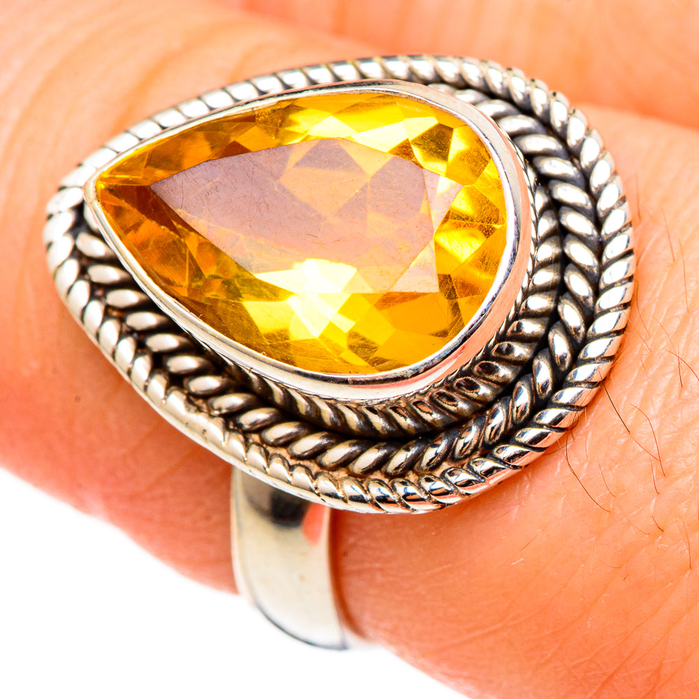 Citrine Rings handcrafted by Ana Silver Co - RING99105