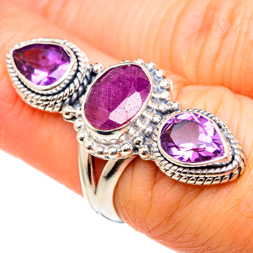 Ruby Rings handcrafted by Ana Silver Co - RING99108