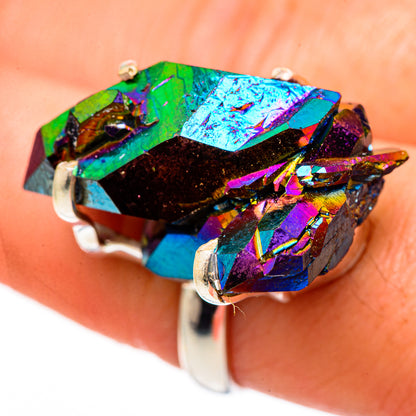Titanium Sunshine Druzy Rings handcrafted by Ana Silver Co - RING99109