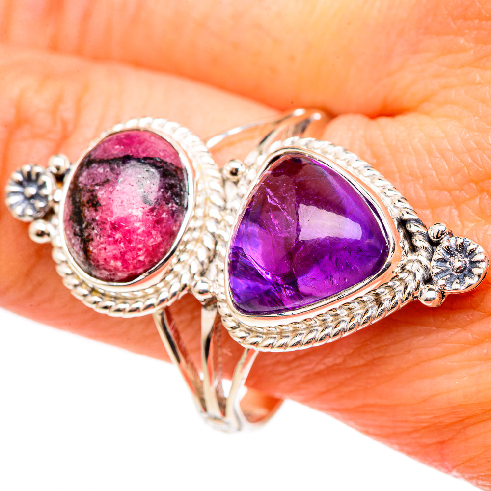 Rhodonite Rings handcrafted by Ana Silver Co - RING99113