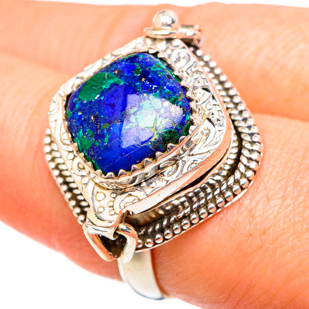 Azurite Rings handcrafted by Ana Silver Co - RING99115