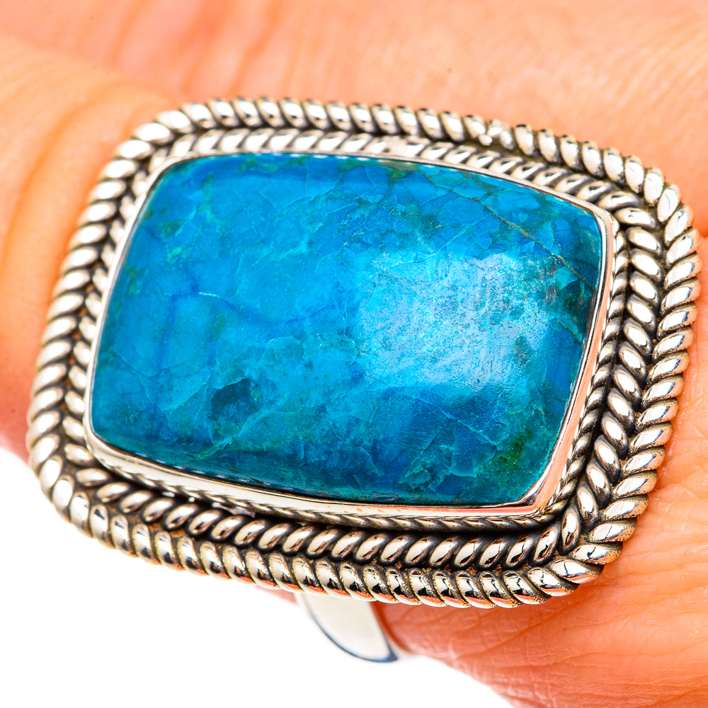 Chrysocolla Rings handcrafted by Ana Silver Co - RING99117
