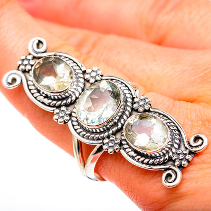 Green Amethyst Rings handcrafted by Ana Silver Co - RING99122