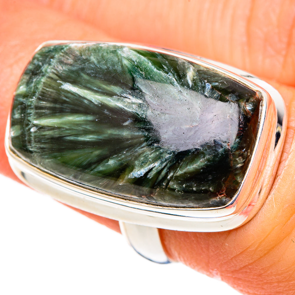 Seraphinite Rings handcrafted by Ana Silver Co - RING99125