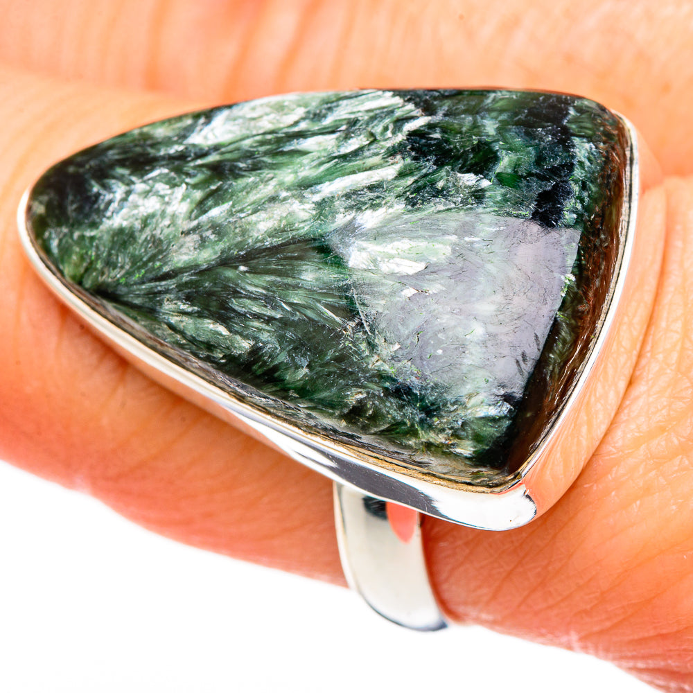 Seraphinite Rings handcrafted by Ana Silver Co - RING99127