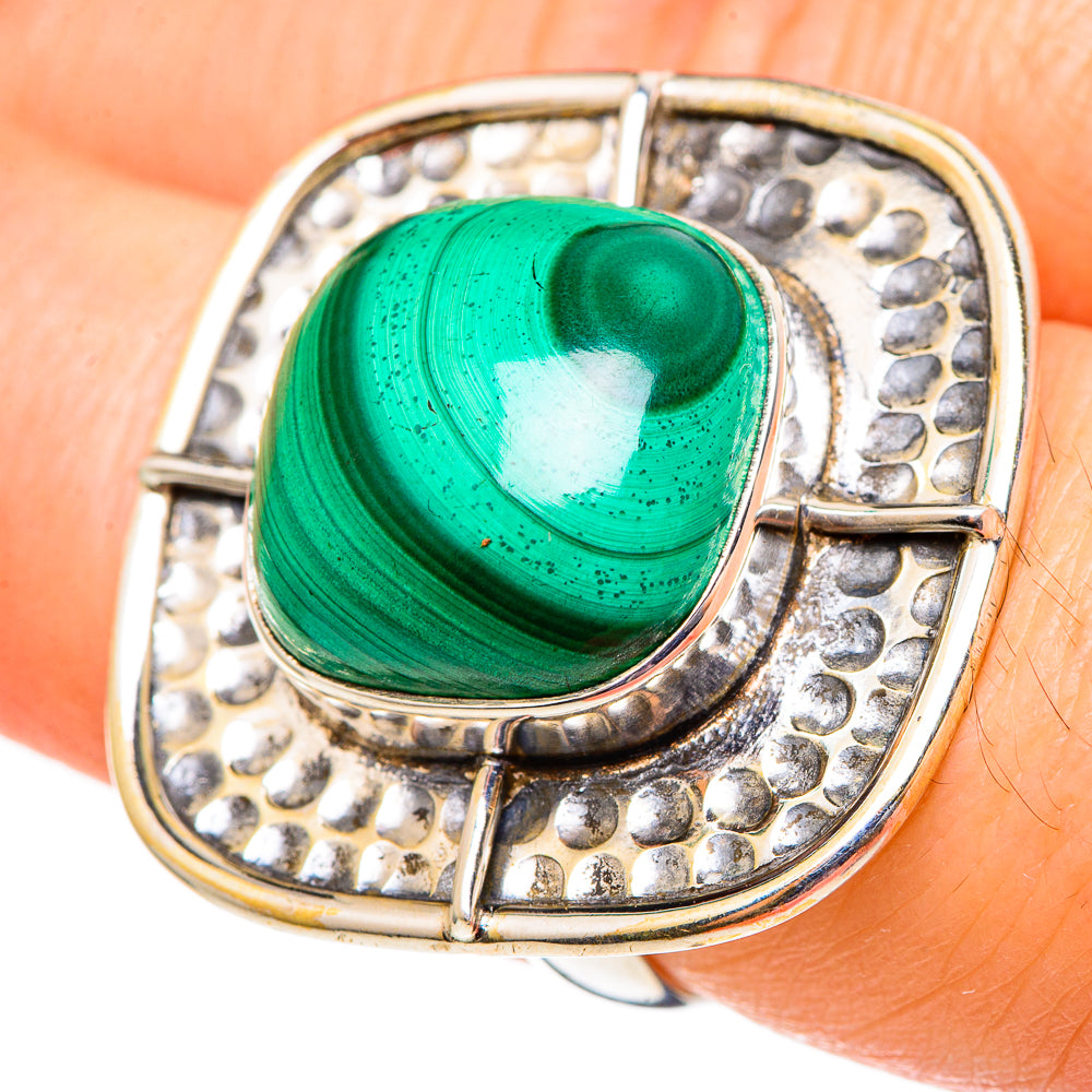 Malachite Rings handcrafted by Ana Silver Co - RING99128