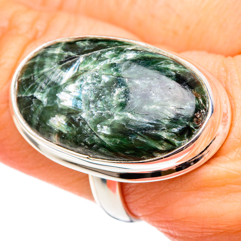 Seraphinite Rings handcrafted by Ana Silver Co - RING99129