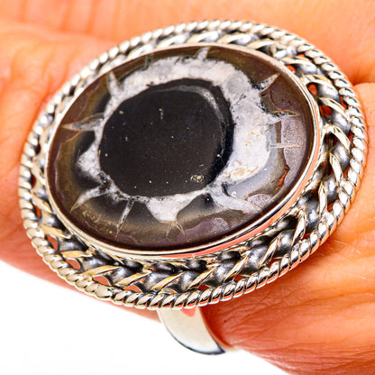 Septarian Geode Rings handcrafted by Ana Silver Co - RING99131