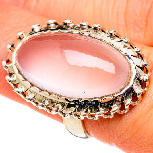 Rose Quartz Rings handcrafted by Ana Silver Co - RING99138