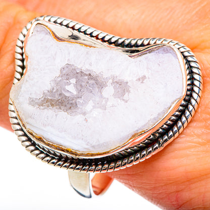 White Geode Slice Rings handcrafted by Ana Silver Co - RING99147