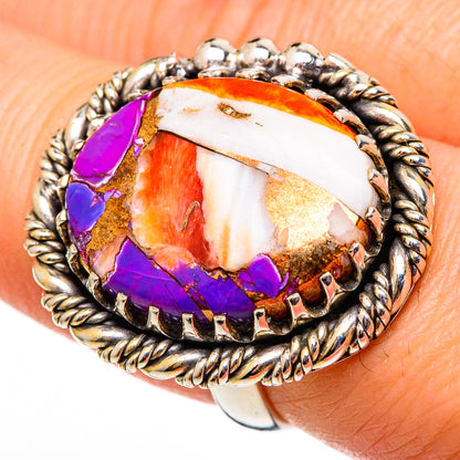 Spiny Oyster Turquoise Rings handcrafted by Ana Silver Co - RING99150