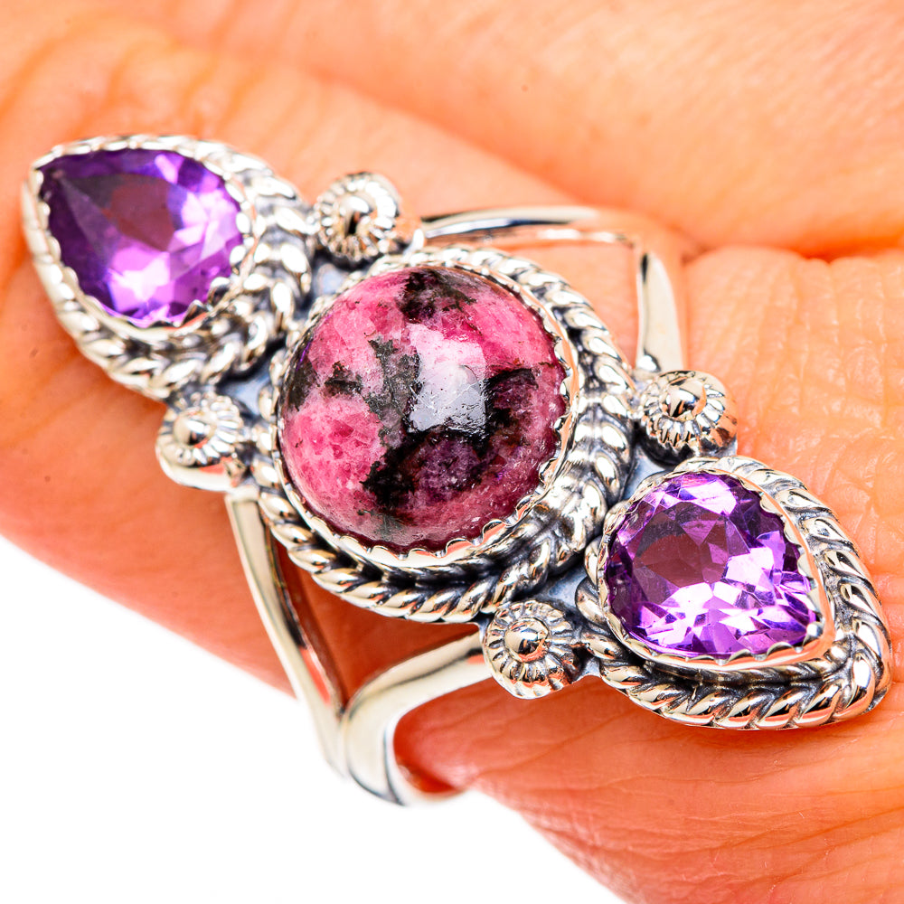 Rhodonite Rings handcrafted by Ana Silver Co - RING99153