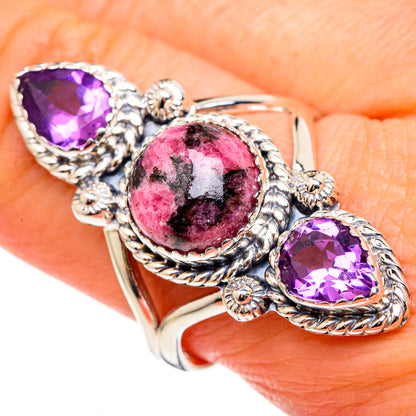 Rhodonite Rings handcrafted by Ana Silver Co - RING99153