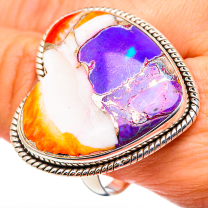 Spiny Oyster Turquoise Rings handcrafted by Ana Silver Co - RING99154