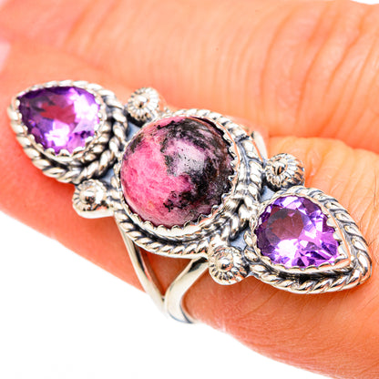 Rhodonite Rings handcrafted by Ana Silver Co - RING99158