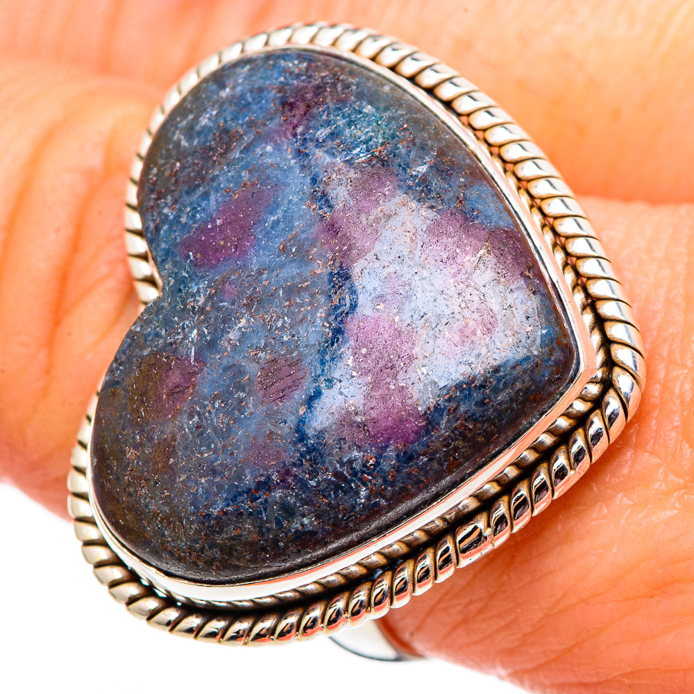 Ruby Fuchsite Rings handcrafted by Ana Silver Co - RING99165