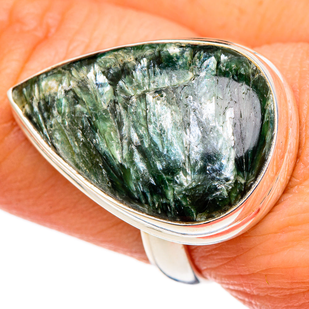 Seraphinite Rings handcrafted by Ana Silver Co - RING99173