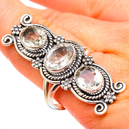 Green Amethyst Rings handcrafted by Ana Silver Co - RING99174