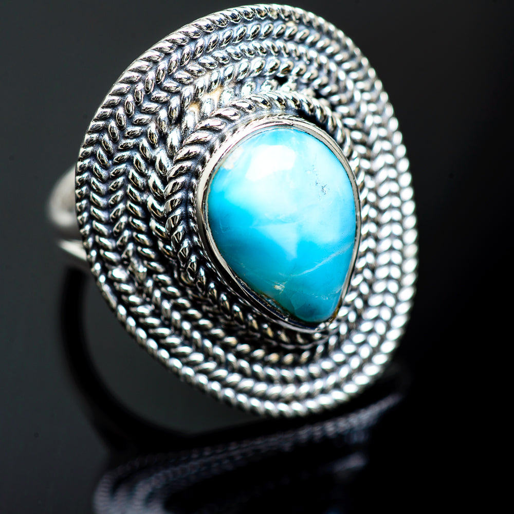 Larimar Rings handcrafted by Ana Silver Co - RING991903