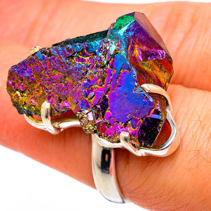 Titanium Sunshine Druzy Rings handcrafted by Ana Silver Co - RING99197