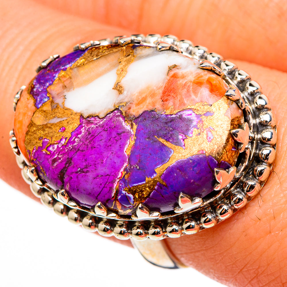 Spiny Oyster Turquoise Rings handcrafted by Ana Silver Co - RING99223