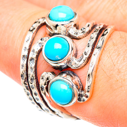 Sleeping Beauty Turquoise Rings handcrafted by Ana Silver Co - RING99238