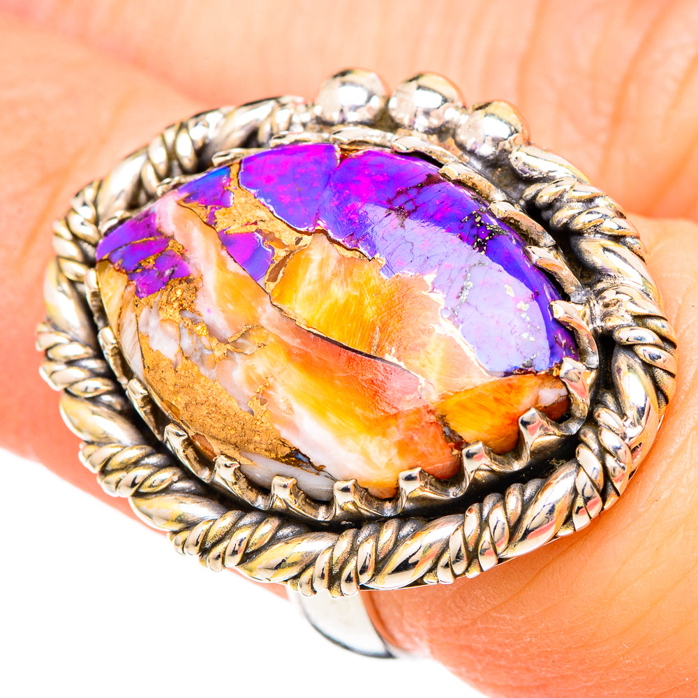 Spiny Oyster Turquoise Rings handcrafted by Ana Silver Co - RING99272