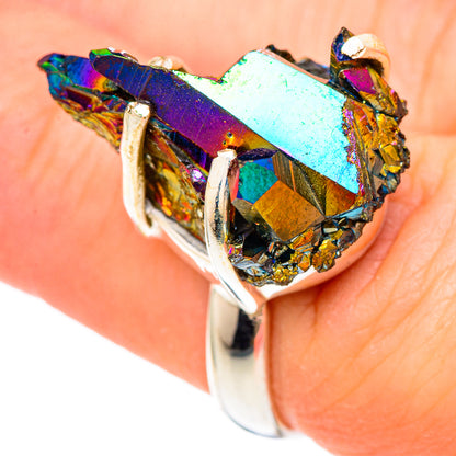 Titanium Sunshine Druzy Rings handcrafted by Ana Silver Co - RING99274