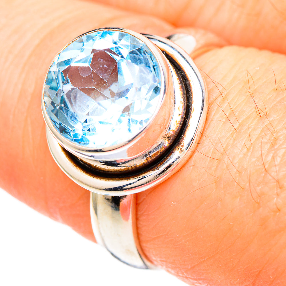 Blue Topaz Rings handcrafted by Ana Silver Co - RING99282