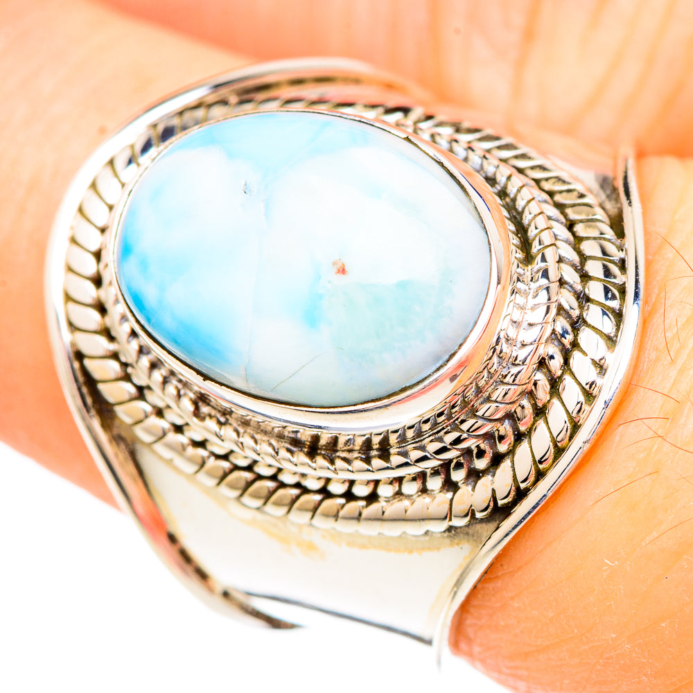 Larimar Rings handcrafted by Ana Silver Co - RING99286