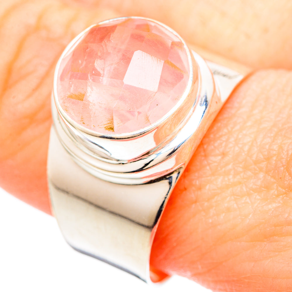 Rose Quartz Rings handcrafted by Ana Silver Co - RING99297