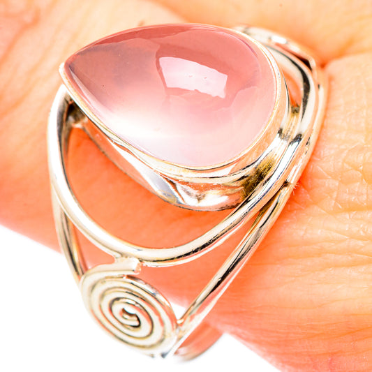 Rose Quartz Rings handcrafted by Ana Silver Co - RING99298