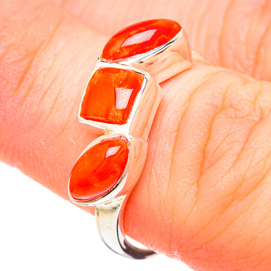 Red Coral Rings handcrafted by Ana Silver Co - RING99300