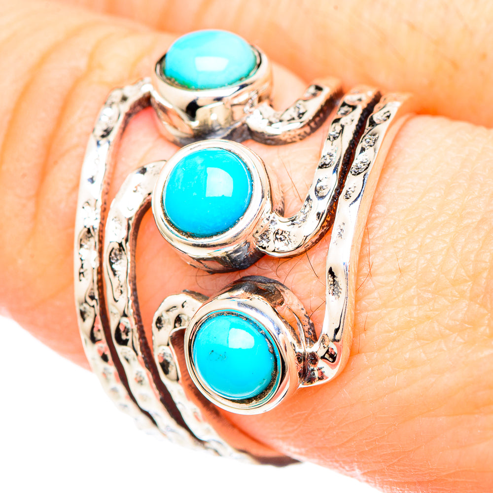 Sleeping Beauty Turquoise Rings handcrafted by Ana Silver Co - RING99326