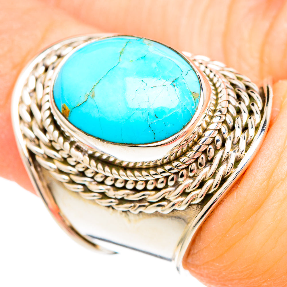 Tibetan Turquoise Rings handcrafted by Ana Silver Co - RING99327