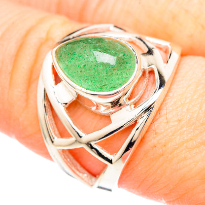 Green Aventurine Rings handcrafted by Ana Silver Co - RING99328