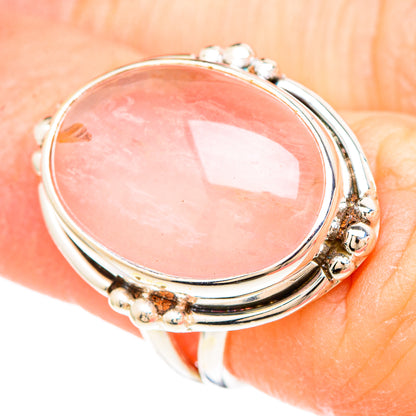 Rose Quartz Rings handcrafted by Ana Silver Co - RING99336