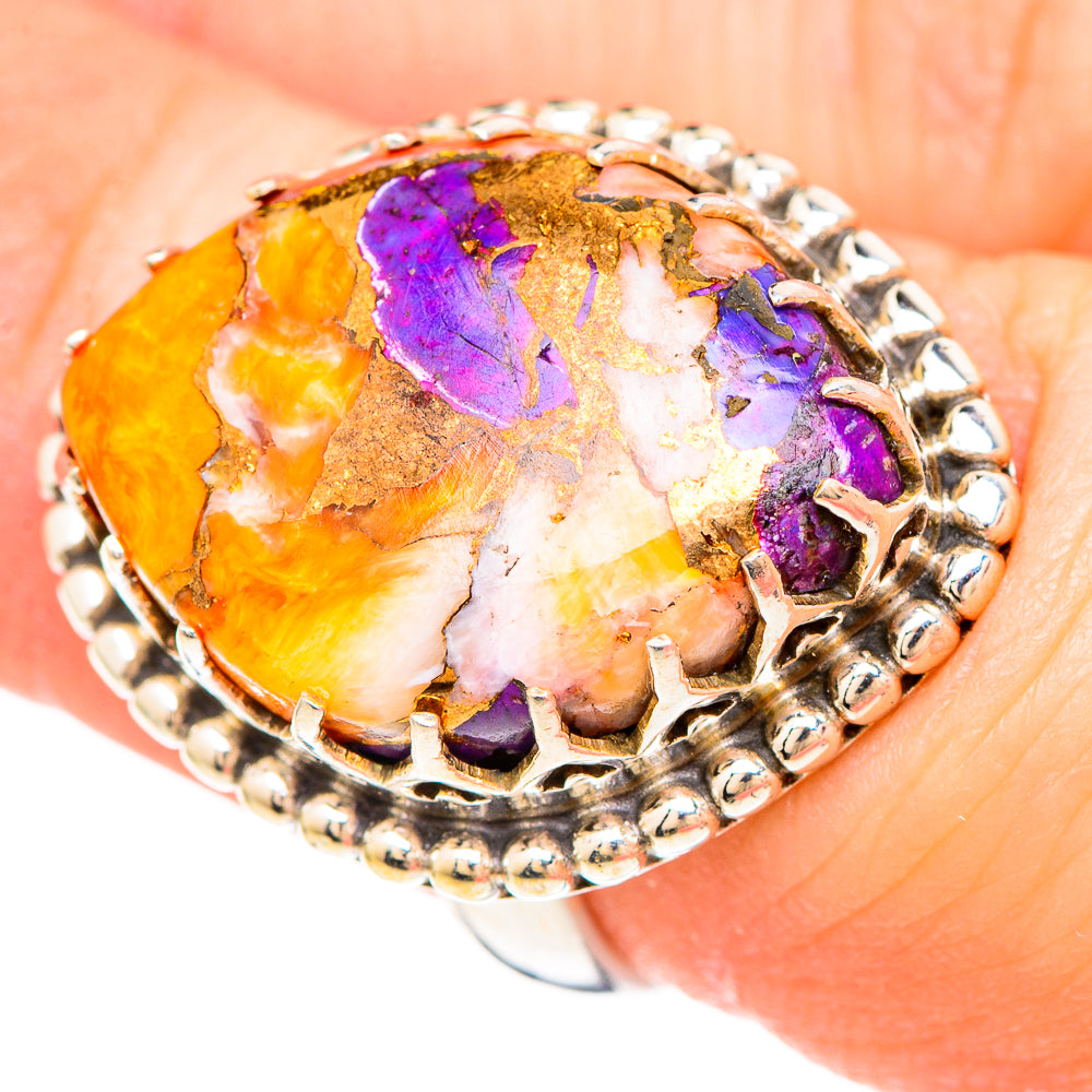 Spiny Oyster Turquoise Rings handcrafted by Ana Silver Co - RING99354
