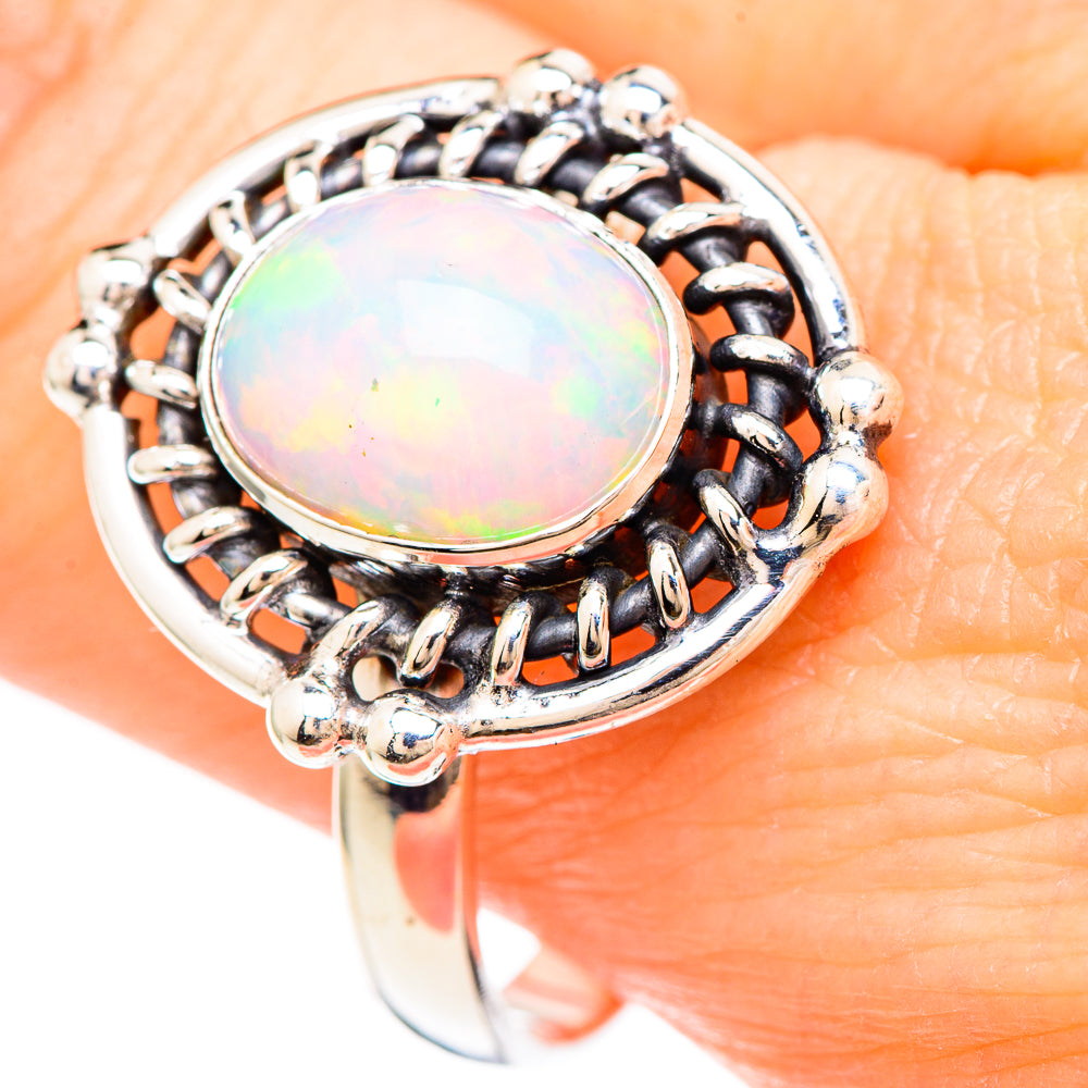 Ethiopian Opal Rings handcrafted by Ana Silver Co - RING99358